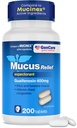 GenCare Mucus Relief Expectorant Guaifenesin 400 mg 200 Tablets Value Pack - Fast Acting Thinning of Mucus for Colds, Chest Congestion, Flu, Coughing and Allergies