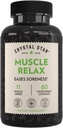 Crystal Star Muscle Relax (60 capsules) – Soulagement à base de plantes des muscles douloureux, des crampes et des spasmes – Racine valériane, Jamaica Dogwood & Cramp Bark - Non-OGM