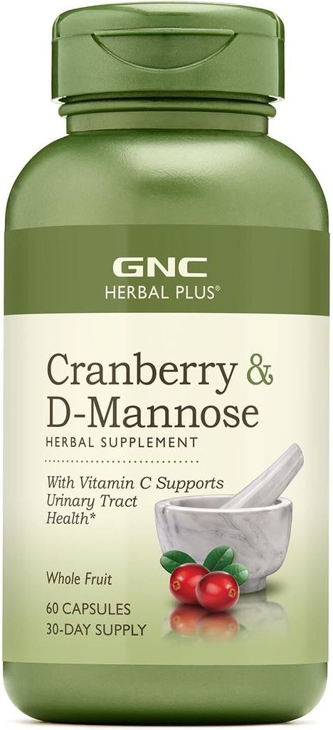 GNC Herbal Plus Cranberry D-Mannose, 60 gélules