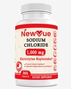 Chlorure de sodium 1000mg, 365 comprimés - comprimés de sel, non-OGM, sans gluten - boisson avec électrolytes Hydratation remplacée