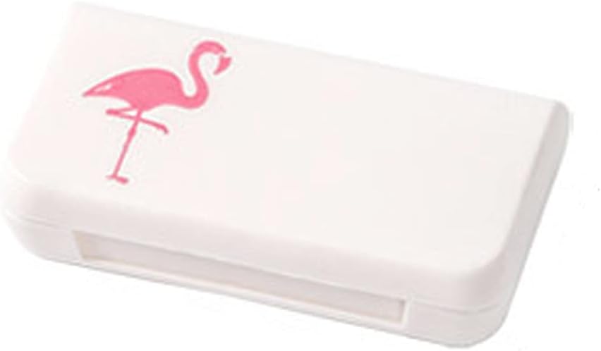 SagaSave Travel Pill Case 3 Compartiments Portable Pill Case Étanche à la poussière et à l'humidité-proof Daily Pill Case Petite boîte à pilules pour les vitamines, huile de poisson, suppléments (Flamingo)