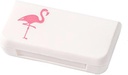 SagaSave Travel Pill Case 3 Compartiments Portable Pill Case Étanche à la poussière et à l'humidité-proof Daily Pill Case Petite boîte à pilules pour les vitamines, huile de poisson, suppléments (Flamingo)