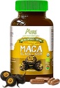 Capsules de racines de maca noire l Pilules de végétaliens biologiques l 1500mg par portion l Santé de la reproduction pour les hommes l Booster d'énergie naturelle l Fonction Adaptogène l Non OGM et sans gluten l Andes