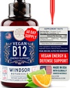 Vitamine végane B12 Liquide - Méthylcobalamine Max Strength B12 Sublingual 5000 mcg - Supplément d'absorption rapide pour l'humeur, la mémoire et le soutien énergétique - Non-OGM, sans gluten, Citrus Flavor B 12 gouttes, 2oz