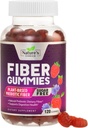 Gommies de fibre pour adultes, sans sucre quotidien 4g Gommy Supplément de fibre, Gommy Gommy Digestive Health Support - Plant based Soluble Chews, Prébiotiques soutient la régularité et la digestion - 120 Gommies