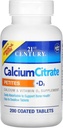 21ème siècle Citrate de calcium Petites + D3 Comprimés enduits - 200 Comprimés, boîte de 4
