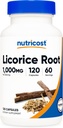 Nutricost Racine de réglisse 500mg, 120 Capsules - Non-OGM, sans gluten