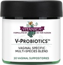 Vitanica V-Probiotics - Probiotics for Women - Vaginal Suppositories with Lactobacillus Rhamnosus, Gasseri & More - Women's Health Supplement - Lady - 30 Vaginal Suppositories
