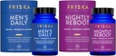 FRISKA Hommes & Nightly Probiotic Bundle (enzymes digestifs et probiotiques) Supplément (enzymes digestifs et probiotiques) Homme & Nightime Digestion & Bloating Support (en anglais seulement) 30 Capsules par bouteille