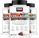 FORCE FACTOR Collagen Boosting Superfoods, Vegan Collagen Booster pour les femmes, avec la biotine, l'acide hyaluronique et la vitamine C, pour les cheveux, la peau, les ongles et le soutien articulaire, fruits tropicaux, 180 Chews doux, 3-Pack