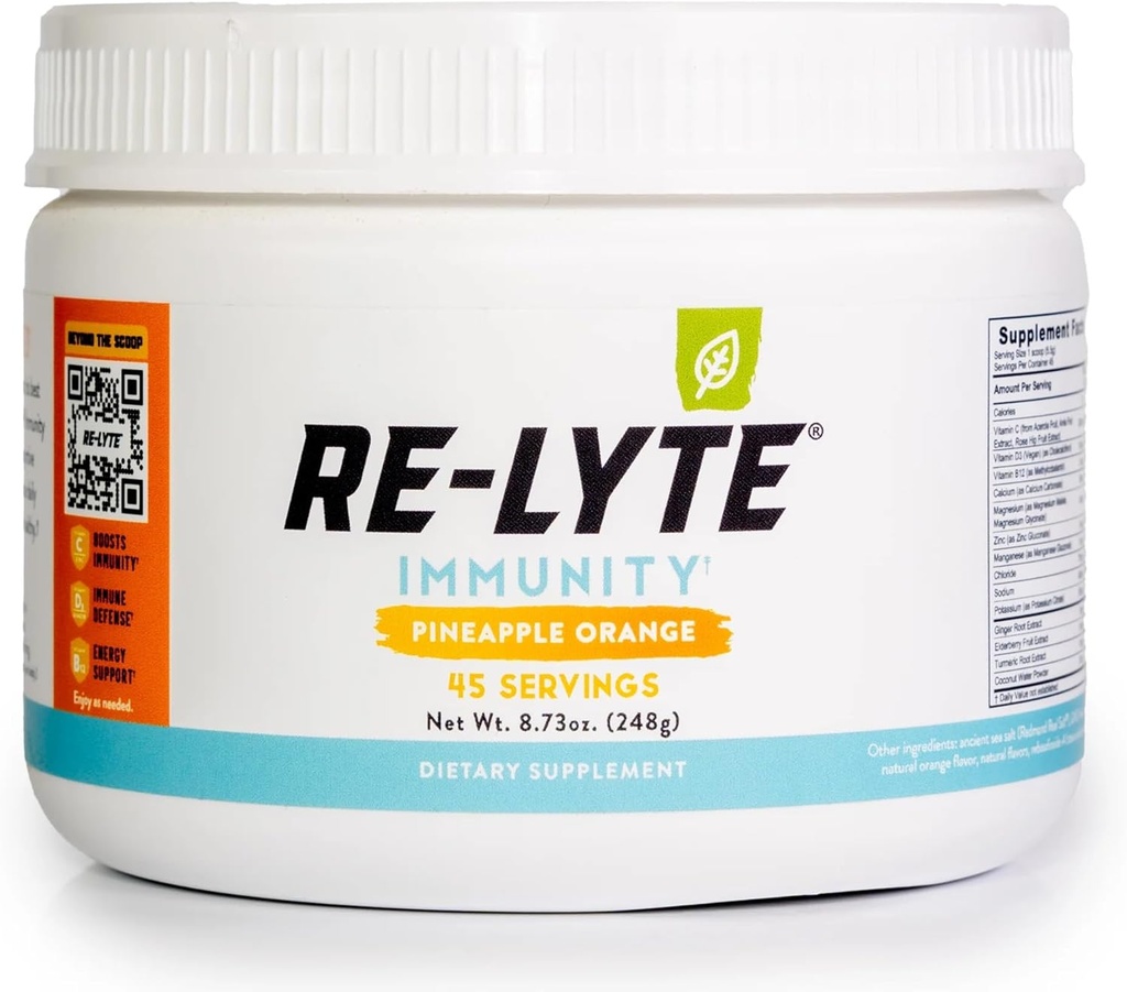 RETMOND Re-Lyte Immunité, mélange de supplément multivitamine (Pinapple Orange)