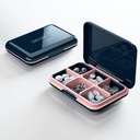 Pill Case, Pill Box - Acedada Portable Pill Holder, Travel Pill Container Pill Carrier pour Purse, Waterproof Compact Medicine Organizer Box, Bleu