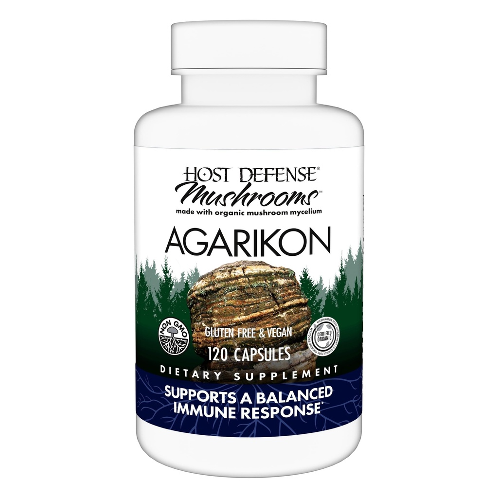 Host Defense Agarikon Capsules - Supplément de support du système immunitaire - Supplément de champignons pour aider les fonctions immunitaires et la force cellulaire - Supplément alimentaire à base de plantes - 120 capsules (120 portions)*