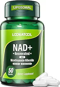 Supplément de resvératrol NAD+, resvératrol liposomique, complément de Quercetin NR pour anti-âge, focus, énergie, 60 capsules
