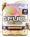 G Combustible Rainbow Sherbet Energy Drink Poudre, Pré-entraînement Caféine Mix pour le jeu, Sucre sans accent Amino, Vitamine + Antioxydants, 9.9oz (Sherbet de Rainbow, 40 portions)