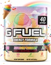 G Combustible Rainbow Sherbet Energy Drink Poudre, Pré-entraînement Caféine Mix pour le jeu, Sucre sans accent Amino, Vitamine + Antioxydants, 9.9oz (Sherbet de Rainbow, 40 portions)