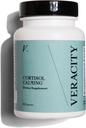 Veracity Cortisol Calmant - Prouvé cliniquement Stress & Sleep Support Supplément - Réduit la tension et améliore la clarté mentale avec le mélange naturel d'Adaptogènes - 60 Capsules