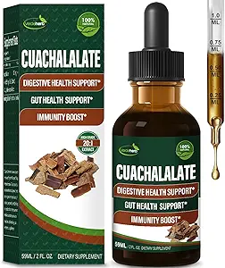 Les gouttes de Cuachalalate soutiennent la santé digestive, l'Ulcre d'estomac, le Gut Health & Immunity Boost, l'extrait d'herbe de Cuachalalate Bark (Cuachalalate Corteza).