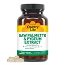 Country Life Saw Palmetto & Pygeum Extract - Supplément santé de la prostate pour la santé des hommes - Promotion de la santé urinaire fonction, 90 capsules