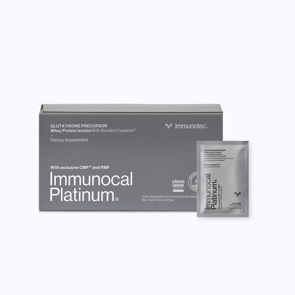 Immunocal Platinum Précurseur de glutathion – Isolation de protéines de lactosérum, Anti-âge, renouvellement de la peau et des cellules, soutien immunitaire, désintoxication + soutien osseux