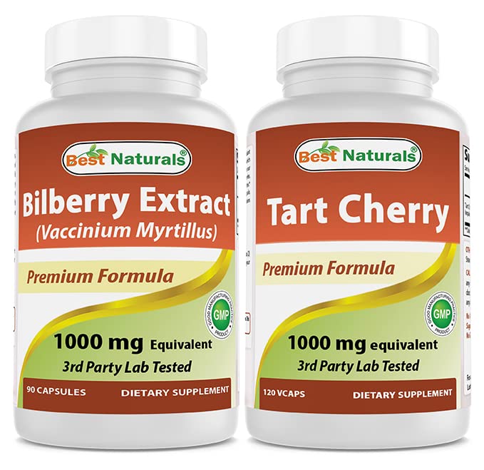 Meilleur extrait naturel de baies de bil 1000mg et extrait de cerise de tart 1000 mg