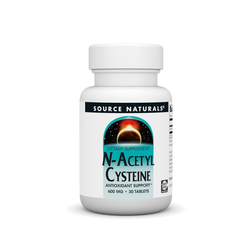 Source Naturals N-acétyl Cysteine Antioxydants Soutien 600 mg Complément alimentaire qui favorise la santé respiratoire* - 30 comprimés