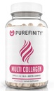 PUREFINITY Peptides de collagène pour femmes – Type I, II, III, V & X avec biotine et acide hyaluronique, soutient la peau saine, les os, les cheveux et les ongles – non-OGM, gazon (90 capsules, 1 mois d'approvisionnement)