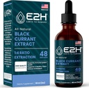 E2H Extrait de Currant Noir Naturel, Graine de Currant Noir pressé à froid - Système immunitaire santé - Absorbant rapide liquide - 2 Fl Oz