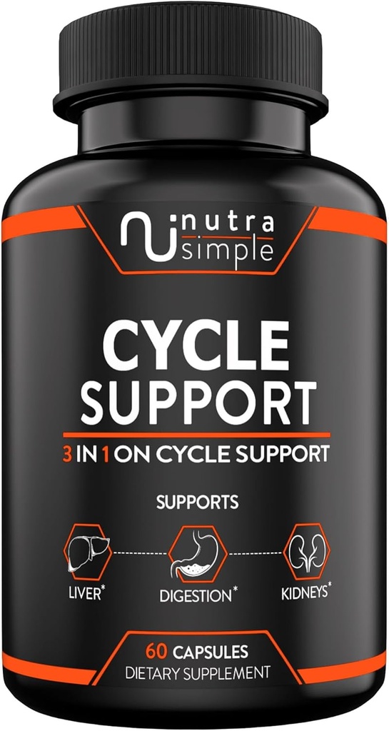Supplément de soutien au cycle pour les hommes et les femmes - Détox naturel de nettoyage du foie et réparation - Gut Health & Rein Support avec chardon de lait, racine de betterave, dandelion, Choline, extrait d'artichaut - 60 capsules