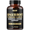 Ginger Suppléments Capsules avec Curcumine curcuma, Bulbe ail, Berberine HCl, Echinacea - 210 Capsules