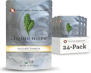 Formules fonctionnelles Liquid Hope Organic Tube Fooding Formula and Nutritional Meal Replacement Complement, 12 Oz Pouch, Pack de 24