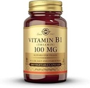 Solgar Vitamine B1 (Thiamine) 100 mg, 100 capsules végétales - Métabolisme énergétique, système nerveux sain, bien-être général - Non-OGM, végétalien, sans gluten, sans produits laitiers - 100 portions