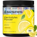 NUTRIENTS CLÉS Électrolytes Multivitamine Poudre Pas de sucre - Lémonade rafraîchissant Poudre d'électrolyte - Supplément sodium et énergie - Poudre d'hydratation - Pas de calories - 90 portions - Fabriqué aux États-Unis