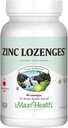 Maxi-Health Zinc Lozenges - Citrate de zinc 10mg - avec vitamine C - Saveur de cerise - 60 Chewables - Kosher