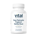 Les nutriments vitaux Saw Palmetto avec Pygeum & Nettle Root - Vegan Saw Palmetto pour les hommes soutient la fonction de la prostate saine* - Gluten, laiterie, sans soja - 60 capsules