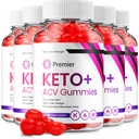 (5 Pack) Premier Keto ACV Gummies - Formule avancée Première Keto Plus ACV Gummies Cider de pomme Vinegar Premier ACV Dietary Supplément Avis Hommes Femmes (300 Gummies)