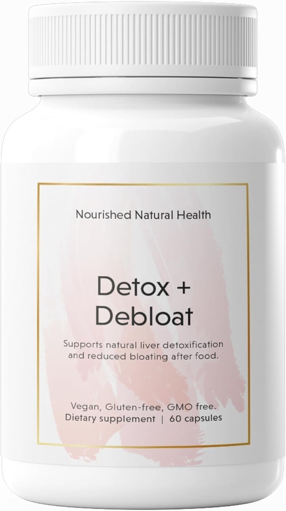 Santé Naturelle Nourri Detox + Debloat - Lait Thistle & Dandelion Supplément végétalien pour les femmes - Bloating Relief & Digestion Support - 60 Capsules