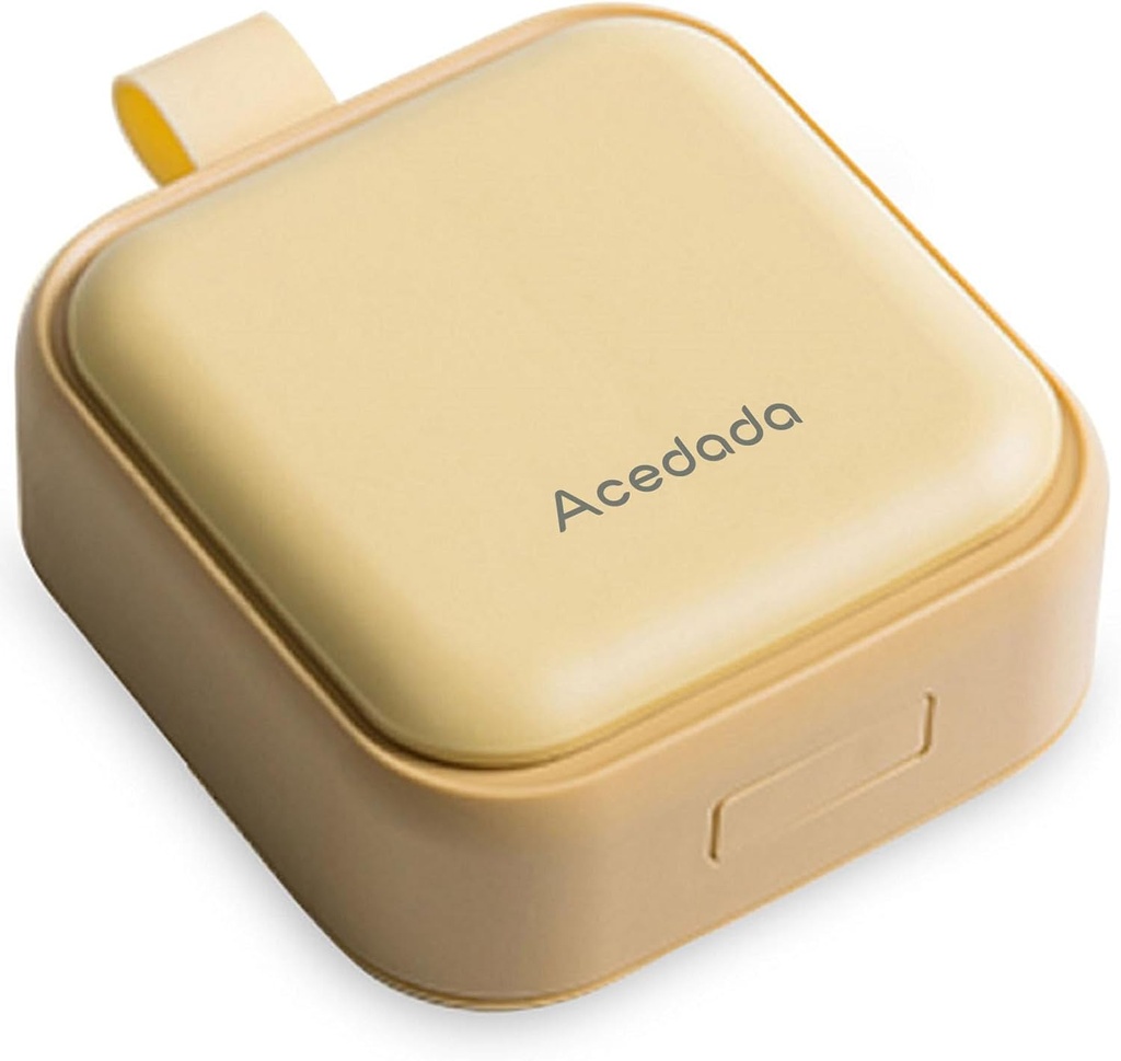 Petites Pill Case, Mignon Pill Box - Acedada Travel Daily Pill Organizer, Portable Pretty Pill Container for Purse Pocket, Compact Medicine Holder for Vitamines, Huiles de poisson, Suppléments, Jaune