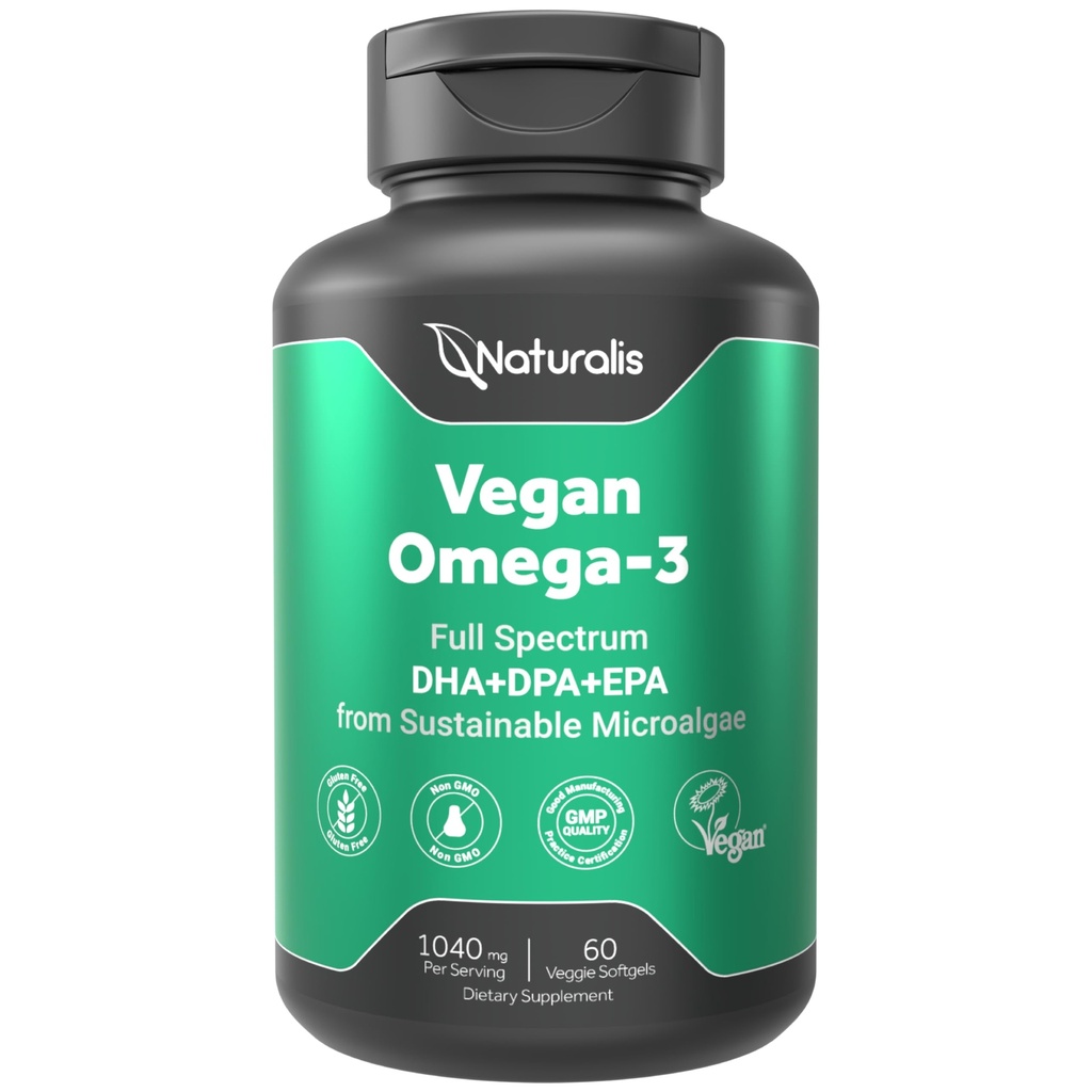 Naturalis Vegan Omega 3 DHA, EPA & DPA de l'Algae.