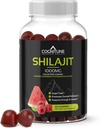 Shilajit Gummies – Supplément de Shilajit d'Himalayan pur avec l'acide fulvic – 1000mg Natural Shilajit Pure Energy Support – Sans sucre Framboise Pastèque Saveur – Vegan, Non-OGM, Sans gluten – 60 Compte