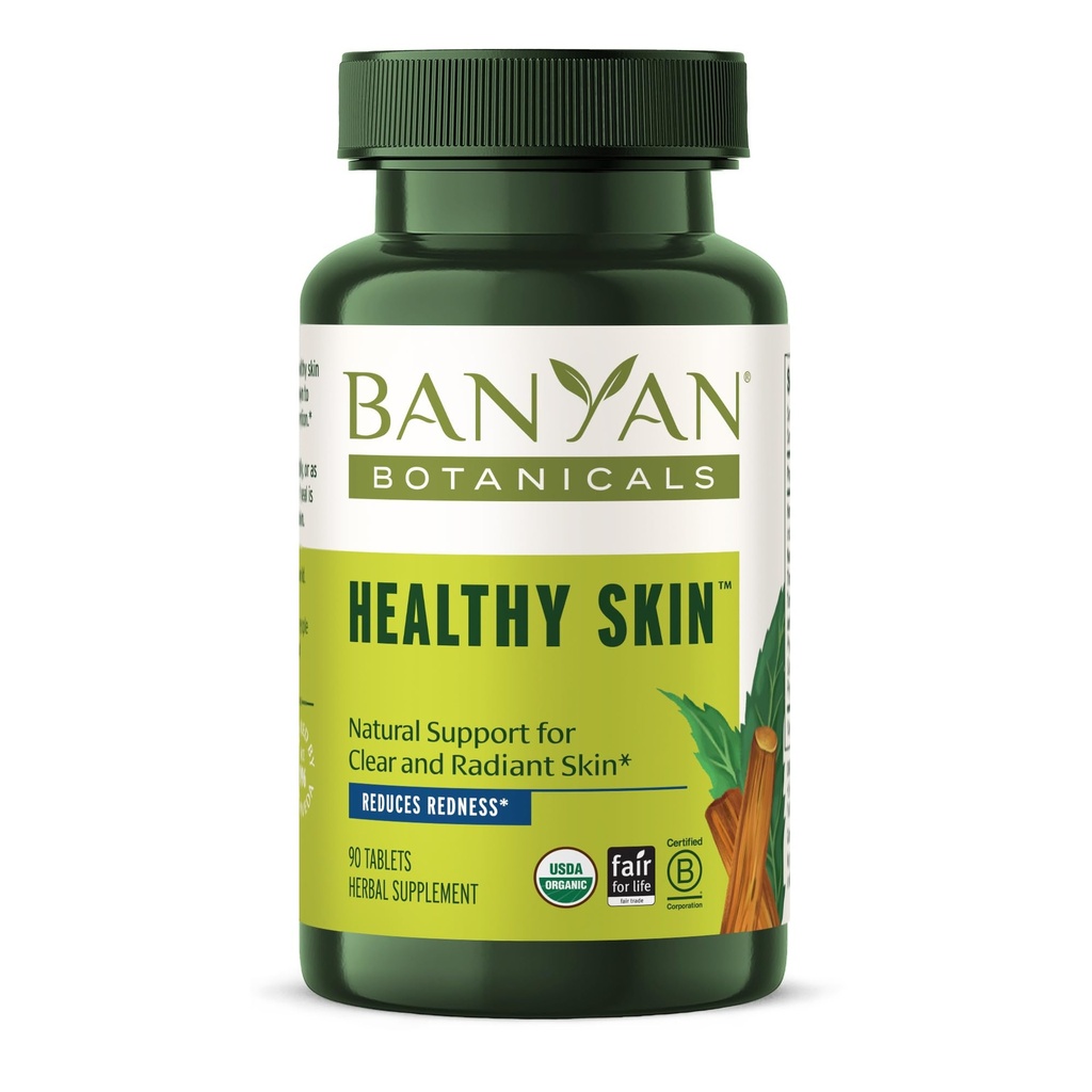 Banyan Botanicals peau saine – Supplément de peau organique – pour peau radiante et santé – 90 comprimés – Vegan non-OGM d'origine durable