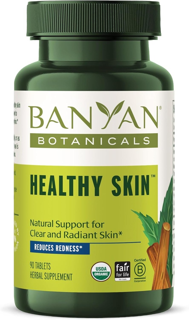 Banyan Botanicals peau saine – Supplément de peau organique – pour peau radiante et santé – 90 comprimés – Vegan non-OGM d'origine durable