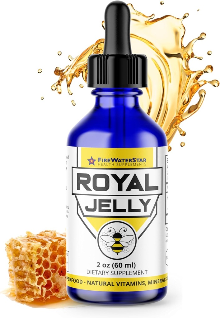 FWS Royal Jelly Bee Powered Superfood, Vitamines naturelles, Minéraux, Antioxydants, Organique, Alimentation des Empereurs, Supplément nutrient-rich, Non-OGM, soutient le bien-être et la santé de la peau