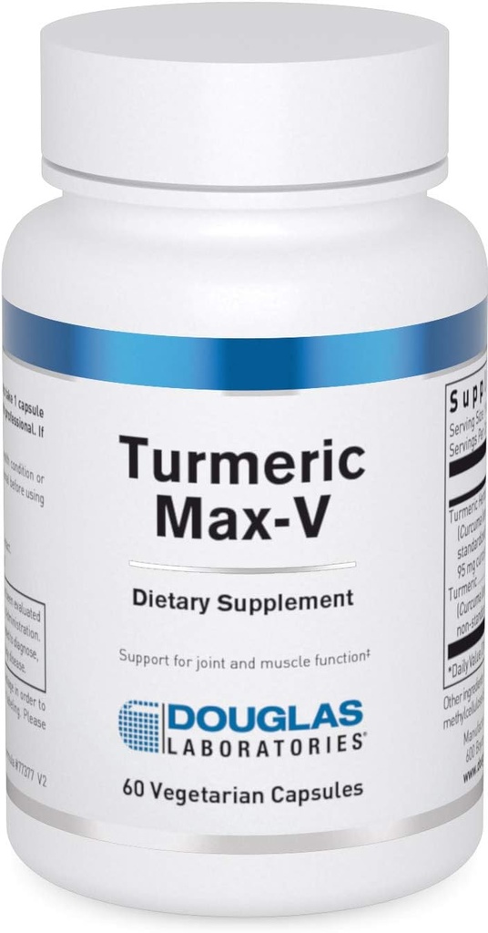 Douglas Laboratories Turmeric Max-V. Curcumine normalisée pour soutenir la fonction articulaire et musculaire.