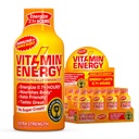 Vitamine Energy Immune+ Extra Strength Energy Shot – Orange Burst – 100% DV B-Vitamines & 260mg Caféine – Zéro calories, sans sucre, végétalien, – Immunity & Energy Support – 1,93 fl oz, 12-Pack