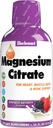 Bluebonnet Nutrition Citrate de magnésium 420 mg - L'esprit et le corps calme* – soutient le cœur, les muscles et le sommeil* - Non-OGM, végétalien, kosher, sans gluten, sans soja, sans lait - 16 FL OZ, saveur de baies mélangées