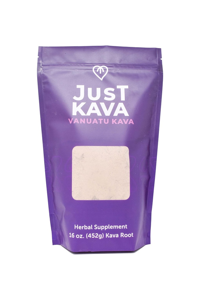 Juste Kava Vanuatu Kava supplément en poudre à base de plantes pour la relaxation 16 OZ (452g)