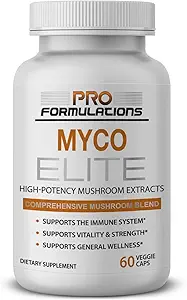 Pro Formulations MD Myco Elite – Mélange d'extrait de champignons complet – 60 vcaps – Support du système immunitaire supérieur - Enhanced with Reishi, Turkey Tail, Maitake and Cordyceps