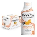 Shots d'énergie sans flux, Slice orange, Boost de caféine naturelle avec L-théanine, Ginseng, Vitamines, Prébiotiques, Electrolytes (6 Compte, 2oz shots)