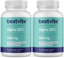 Alpha GPC 600mg par portion (240 Capsules végétariennes) (120x2) - Pas de stéarate - Vegan - Non OGM - Sans gluten